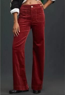 Anthropologie Colette Corduroy Full-Length Wide-Leg Pants Maeve 24